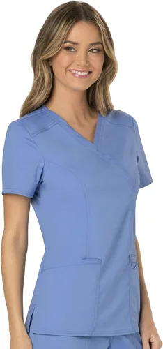 Miniatura 8 de Workwear Revolution WW610 - Ropa quirúrgica con estilo cruzado falso para mujer, elástica, suave y de fácil cuidado