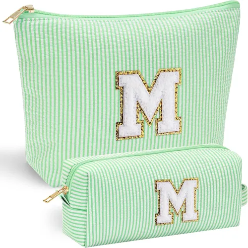 YOOLIFE Bolsa de maquillaje inicial para mujeres y niñas, cuidado de la piel para adolescentes de 10 a 12 años, bolsa de maquillaje, regalos para
