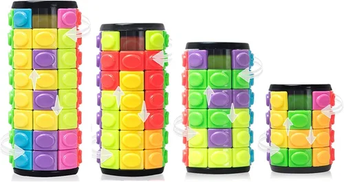 R.Y.TOYS Juguete para ansiedad, rompecabezas de cubo mágico, rompecabezas de cerebro para adultos, juego de mano inquieto de lógica giratoria y
