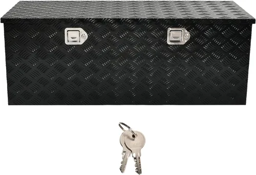 Miniatura 11 de Caja de herramientas de aluminio de 60 pulgadas para camión, caja de pecho de remolque, organizador de almacenamiento bajo la carrocería