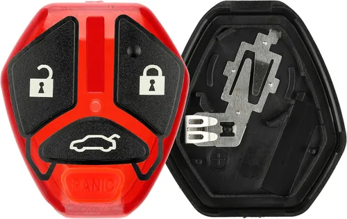 Miniatura 2 de KeylessOption Funda para llave de coche, sin cortar, sin cortar, con botón de concha, reparación de cubierta exterior