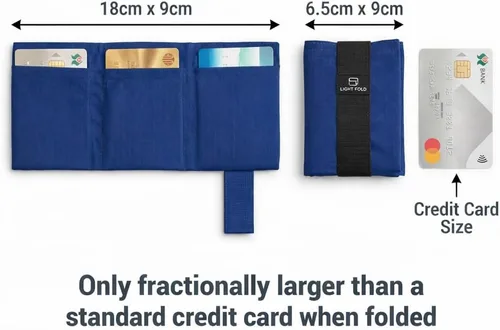 Miniatura 2 de LIGHT FOLD Cartera delgada para hombre con bloqueo RFID, cartera delgada minimalista con estilo delgado, duradero y protección de datos, múltiples
