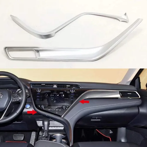 Miniatura 9 de Kadore Cubierta de tira de consola central para Toyota Camry 2018-2023 2024 Interior Color azul Camry XSE XLE TRD Hybrid SE LE 2 piezas