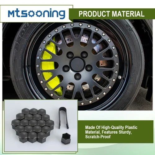 Miniatura 8 de 21 tapones para tuercas de rueda de automóvil, cubiertas universales de 0.83 pulgadas, protector de cabeza de perno de cubo automático con clip