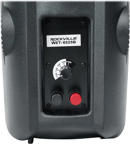 Miniatura 8 de Rockville WET-6525B Par de altavoces de pared de 6.5 pulgadas y 70 V, IPX55 impermeable, soporte giratorio de 4 vías, 40 W RMS, para restaurantes