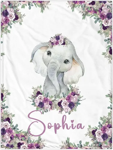 Miniatura 15 de Manta de bebé personalizada para niñas y niños, manta de bebé personalizada con nombre, mantas de regalo personalizadas súper suaves para niños