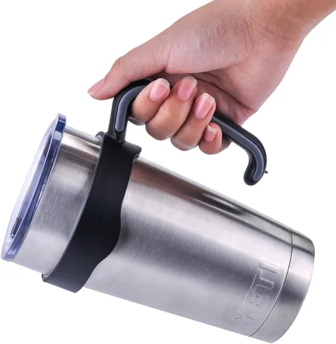 Miniatura 5 de Tumbler, Manija colorida para vaso térmico de 20 oz., Negro