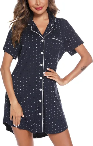 Miniatura 3 de Leikar Camisón de maternidad para mujer, pijama de lactancia de manga larga