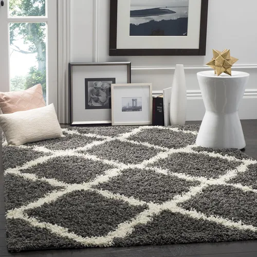 Miniatura 31 de Safavieh - Dallas Shag Collection SGD257A - Alfombra de área con diseño de enrejado de 10 x 14 pies
