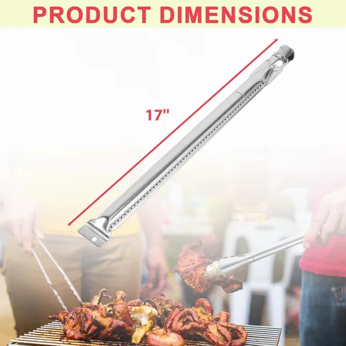 Miniatura 6 de Quemadores de parrilla de 17 pulgadas de repuesto para miembros Mark GR2039201-MM-00 para barbacoa, quemador de tubo de parrilla de gas de acero