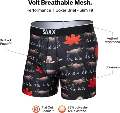 Miniatura 5 de Saxx - Ropa interior para hombre - Vibe Boxer Briefs con soporte integrado para bolsa de balas, otoño de 2020