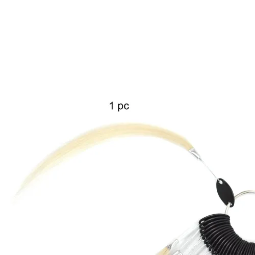 Miniatura 8 de Juego de 30 mechones por juego de muestras de cabello 100% humano, anillos de color para extensiones de cabello humano y muestra de teñido de Rubio