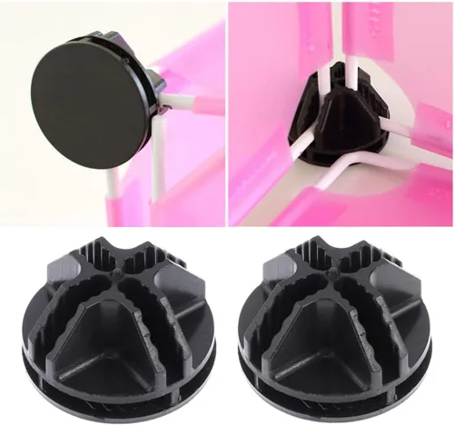 Miniatura 2 de Organizador de almacenamiento en cubos, conectores de plástico, 20 unidades, conectores de plástico negro para cubos de alambre, almacenamiento