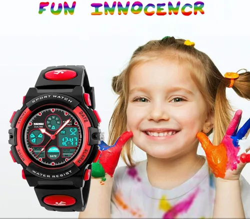 Miniatura 2 de cofuo Kids Digital Sport Watch, Boys Girls Waterproof Sports Outdoor Watches Children Casual Electronic Analog Quartz Wrist Watches with Alarm