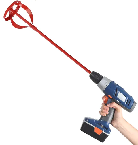 Miniatura 7 de Batidoras de pintura, cubos de 1 a 3 galones, mezclador de barro, agitador de pintura para taladro, mezclador de pintura para taladro, accesorio Rojo