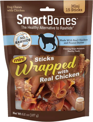 Miniatura 9 de SmartBones SBCW-02958 Mini palillos de pollo envueltos en pollo (15 piezas), Mini, 6.6 onzas (paquete de 1)
