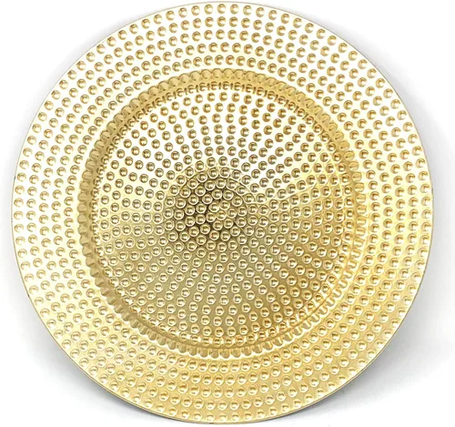 Miniatura 16 de allgala Paquete de 6 platos base redondos de gran calidad de 13 pulgadas - Plata cepillada - HD80322