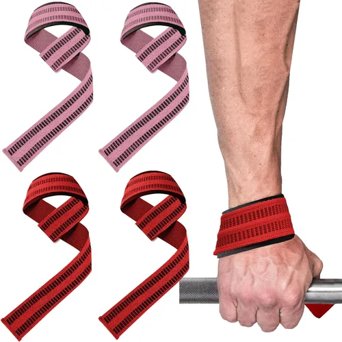 Miniatura 9 de Paquete de 4 correas de levantamiento para levantamiento de pesas, correas de elevación para entrenamiento de fuerza en el gimnasio, peso muerto