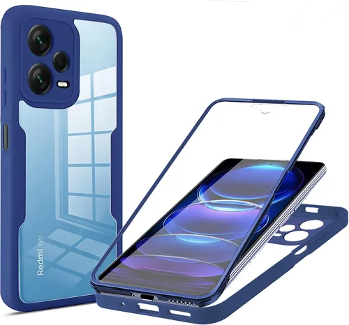 Miniatura 10 de CCSamll - Funda transparente para Xiaomi Redmi Note 12 Pro 5G con protector de pantalla, cuerpo completo, a prueba de golpes, delgada, cristal,