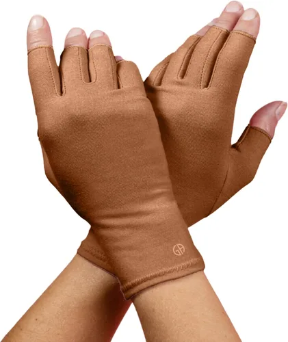 Miniatura 14 de GRACE & ABLE Guantes de compresión para artritis - Dedo abierto, mezcla de algodón, soporte de mano ligero y transpirable