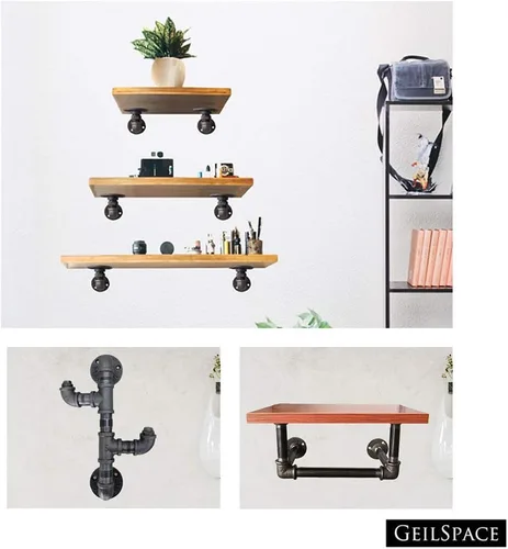 Miniatura 7 de GeilSpace Paquete de 6 Tubos de Metal Gris Precortados de 1/2" × 4" de Servicio Pesado, Acero Industrial que se Adapta a Tuberías y Accesorios