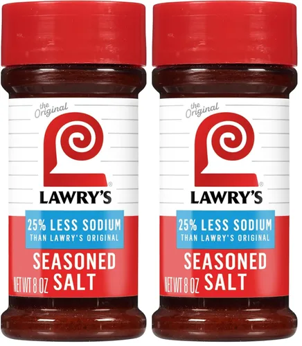 Sal con especias Lawry's, con menos sodio, 8 onzas (paquete de 2)