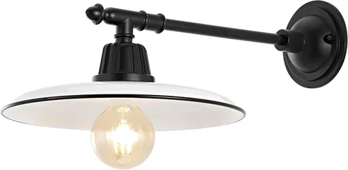 Miniatura 8 de JONATHAN Y Lámpara de pared industrial de 12 pulgadas color gris/negro con 1 luz, lámpara de pared industrial para porche, patio, brazo victoriano