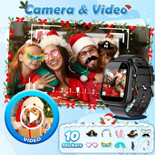 Miniatura 5 de Reloj inteligente impermeable para niños de 3 a 12 años de edad niños niñas, juguetes con 26 juegos, cámara de video, podómetro, reproductor