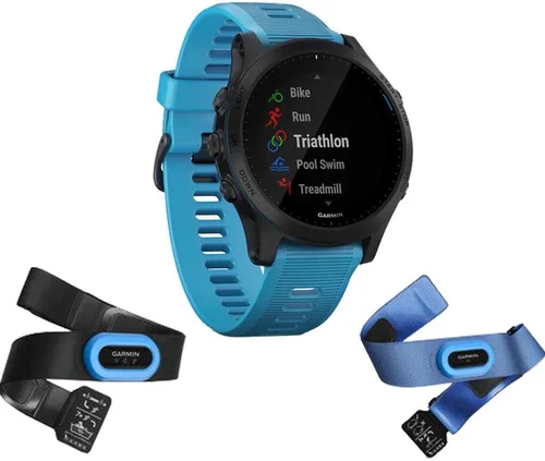 Garmin Forerunner 945 - Reloj inteligente con GPS para correr/triatlón con música, color azul