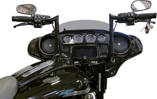 Miniatura 5 de Dominator Industries Manillares Ape Hanger Meathook Bar de 1 1/4" PRE-CABLEADOS de 14" compatibles con Harley Davidson Bagger Electra & Street Glide
