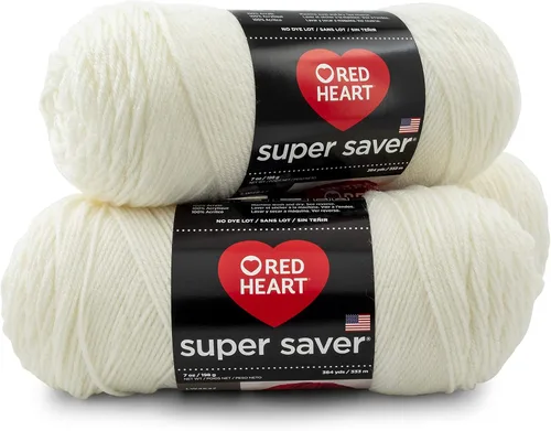 Miniatura 7 de Red Heart - Hilo Super Saver, paquete de 3, color rojo cereza, 3
