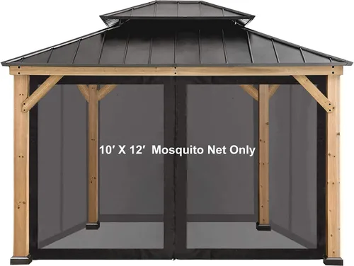 Miniatura 12 de Coastshade Panel de toldo de pérgola de repuesto para pérgola de 8 pies, paneles de privacidad para cenadores con 10 anillos de cortina y ganchos