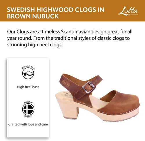 Miniatura 5 de Lotta de Stockholm Highwood Zuecos en marrón aceitado Nubuck