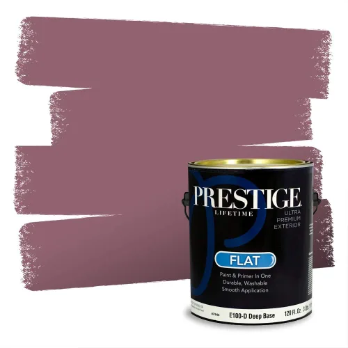Miniatura 72 de Prestige Paints Pintura exterior e imprimación en uno, 1 galón, plano, coincidencia comparable de Valspar* Amber Rose*