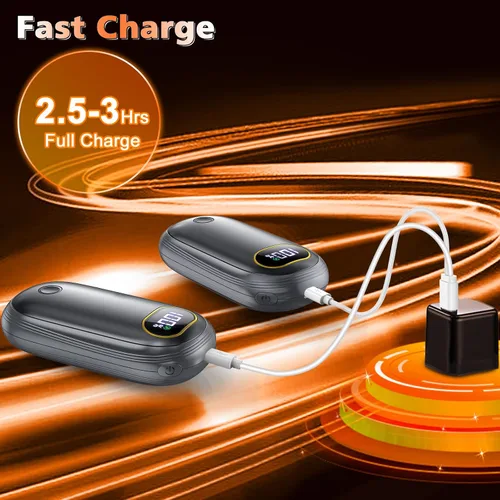 Miniatura 6 de Calentadores de Manos Recargables - Calentadores de Manos Eléctricos Paquete de 2 con Calefacción de Doble Cara para 15Hrs de Calor, Pantalla LED