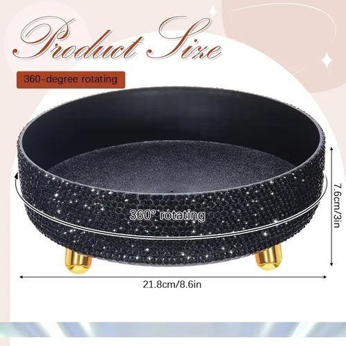 Miniatura 2 de Honeydak Organizador de maquillaje de perfume negro brillante para el Día de la Madre, regalos para el Día de la Enfermería para mujeres