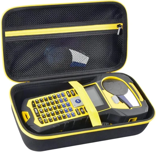 Funda compatible con la impresora portátil de etiquetas Brady M210/BMP21-PLUS/M210 Lab. Bolsa de almacenamiento portátil con bolsillo para etiquetas