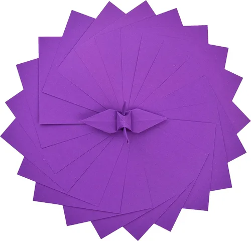 100 Origami de doble cara púrpura oscuro, 3 x 3 pulgadas, papel cuadrado fácil de plegar para plegar, grúas, álbum de recortes (P04)