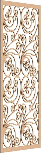 Miniatura 89 de 9 3/8"W x 24 3/8"H x 1/4"T Marilla Decorativos Paneles de Pared de Madera Calado, Abedul