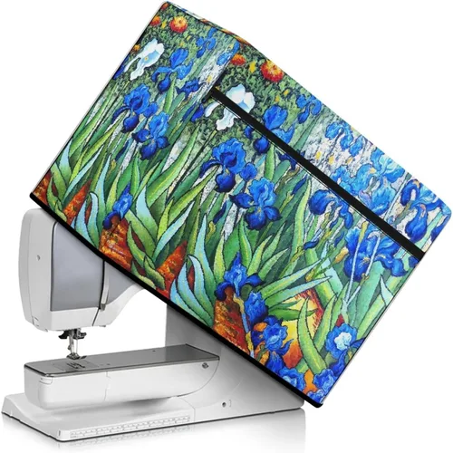 Miniatura 19 de Funda para máquina de coser de mariposas y flores con prácticos bolsillos, funda protectora con asa, para la mayoría de máquinas de coser estándar