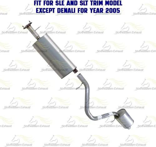 Miniatura 3 de Kit de silenciador delantero y silenciador trasero compatible con GMC Envoy 4.2L 2002-2005 Acero inoxidable Northeastern Exhaust Incluye