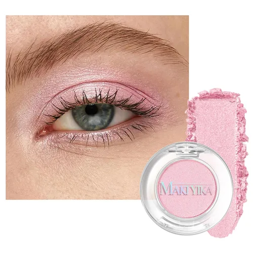 Miniatura 16 de MAKI YIKA Paleta de sombra de ojos blanca mate para mujer, sombra de ojos en polvo blanco pigmentado para ojos marrones, paleta de maquillaje