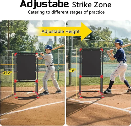Miniatura 3 de Objetivo de zona de strike de béisbol para bolas de plástico Compatible con entrenamiento de lanzamiento de Wiffle Ball y Blitzball Fácil
