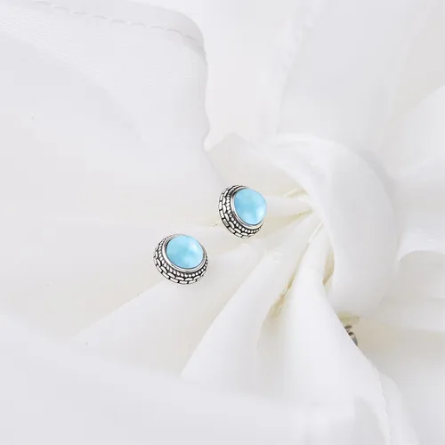 Miniatura 26 de Aretes de plata de ley con piedra natal de cristal real, joyería para mujer, moda occidental 925, envejecida, bohemia, hecha a mano, el mejor regalo