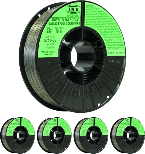 Miniatura 17 de Carrete de alambre de alma fundente sin gas BA71TGS de Inetub, de 0.030 pulgadas, 2 libras, para soldar acero al carbono