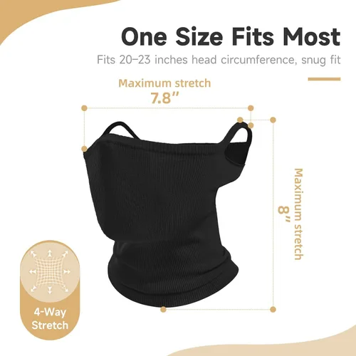 Miniatura 6 de Ear-Loops Face Mask & Neck Warmer - Windproof Thermal Neck Gaiter for Outdoor Activities - Cycling, Running, Fishing