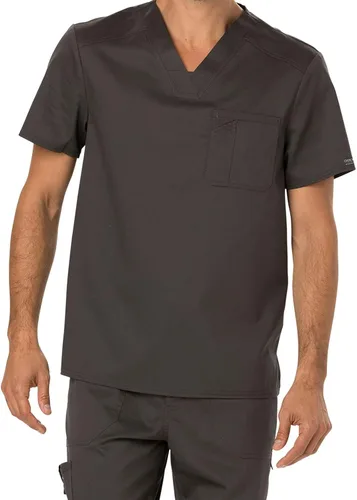 Miniatura 2 de Conjunto de ropa quirúrgica Workwear Revolution WW690 con camiseta con cuello en V y pantalón delantero WW140, color peltre, parte superior