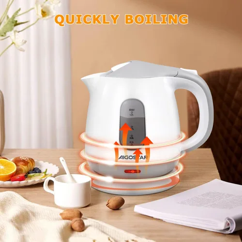 Miniatura 2 de Aigostar Panini Press Grill Sandwichera y hervidor eléctrico pequeño 1L 1100W