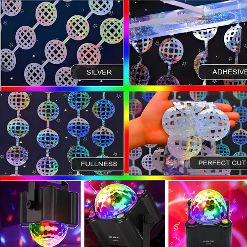 Miniatura 8 de Luz de bola de discoteca, luces de DJ para fiestas, luces estroboscópicas activadas por sonido, decoraciones de fiesta de discoteca, iluminación