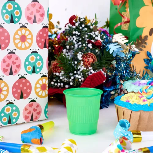 Miniatura 7 de Lilymicky Paquete de 500 Vasos de Plástico de 3 oz para Fiestas, Vasos de Baño Desechables en Colores Variados que se Pueden Usar para Degustar